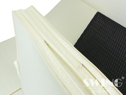LED dobbelt liggestol model Lagos, sort - Billede 6
