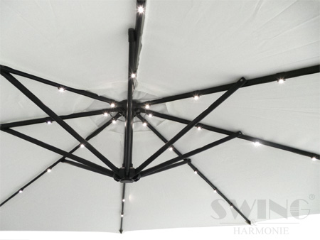 LED parasol 3x3 m, flere farver - Billede 8