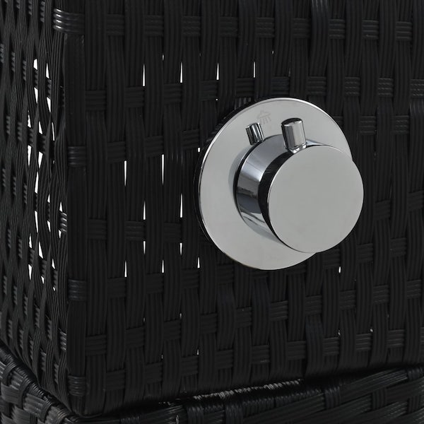 Udendørs bruser i polyrattan med WPC-gulv - Billede 2