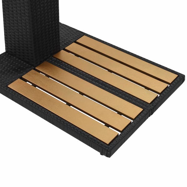 Udendørs bruser i polyrattan med WPC-gulv - Billede 6