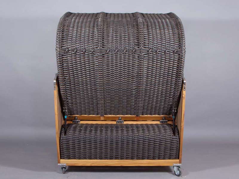 Strandkurv model Lübeck XL - hvid og brun - Billede 7