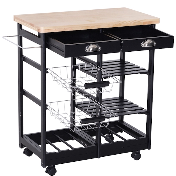 Serveringsvogn model Panama, sort - Billede 3