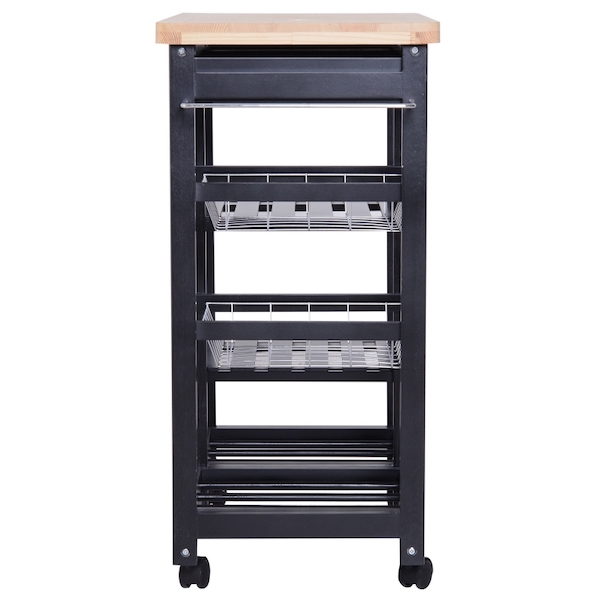 Serveringsvogn model Panama, sort - Billede 4