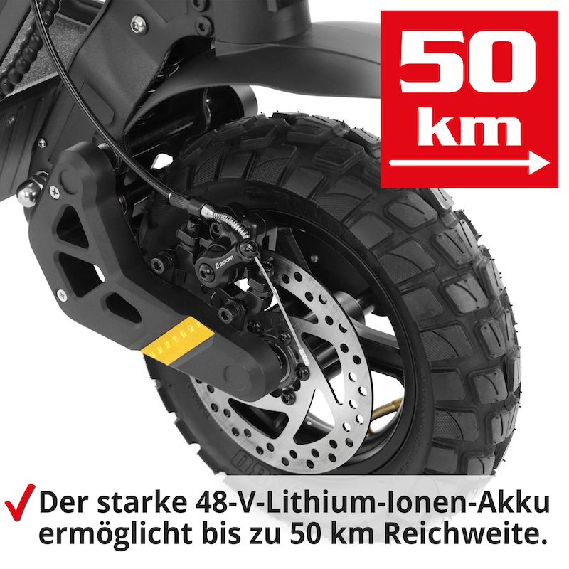 E-Scooter med sæde og opbevaringsboks sort - Billede 8