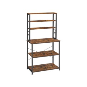 Industrielt design køkkenreol, Vintage brun-sort
