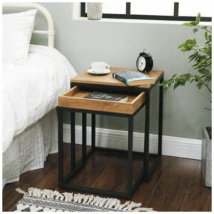 Bakkebord, sofabord, natbord, to dele, lydebrun