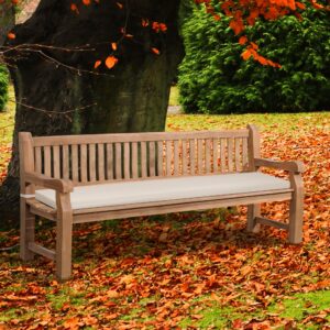 Havebænk Jackson V2, 220 cm, teaktræ+hynde