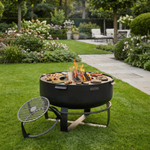 VIKING XXL 80 cm bålfad med 78 cm grillplade