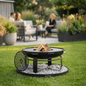 VIKING 80 cm bålfad til haven med 78 cm grillplade