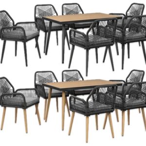 Siddegruppe Mireva, 6 personer, træ eller grå ben