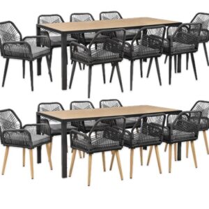 Siddegruppe Calvani, 8 personer, træ eller grå ben