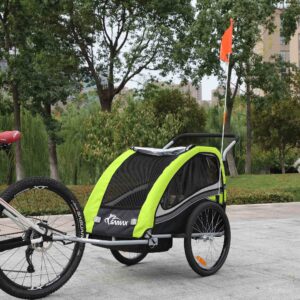 Cykeltrailer 2-i-1 jogger - Grøn